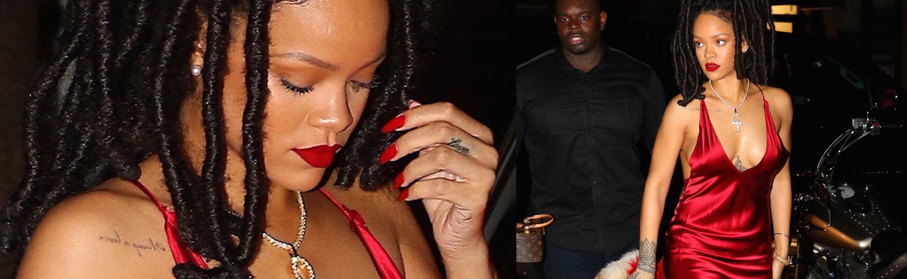 Rihanna is lady in red in New York