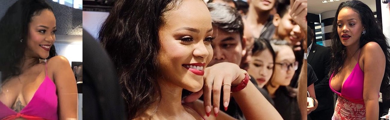 Rihanna promotes Fenty Beauty in Singapore