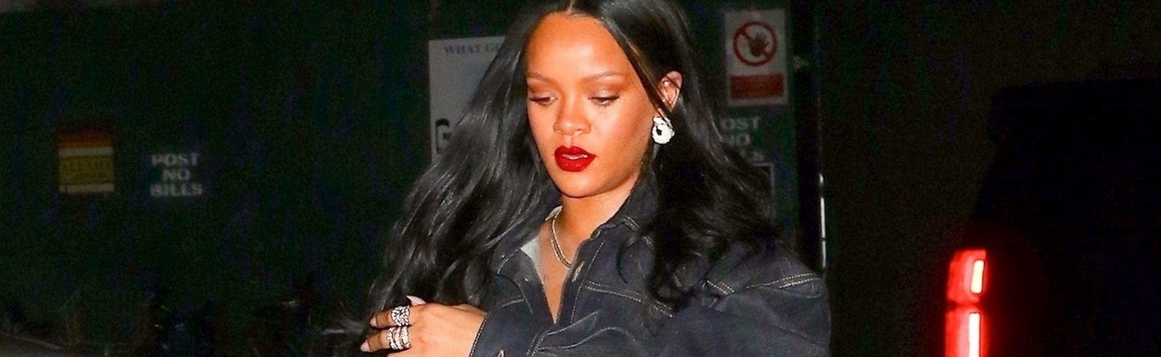 Rihanna rocks double denim for dinner in NYC